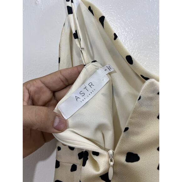 Y2K ASTR The Label Strappy Cowl Neck Satin Slip Mini Dress S Fairy 90s Spotted - Picture 9 of 13